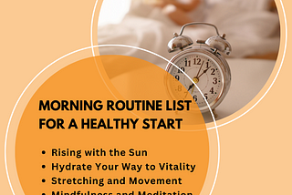 Morning Routine List for a Healthy Start