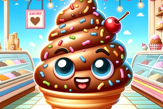 Poop #149.Meet ChocoPoo Swirl, the poop ice cream that wins an epic showdown with strategic melting