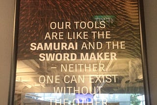 Respect the tools. Respect the technology, the work.