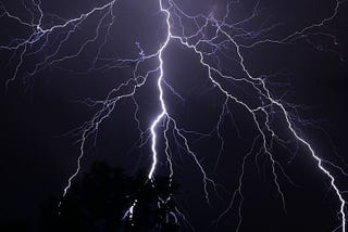 Spontaneous lightning bolts are like fiery darts.