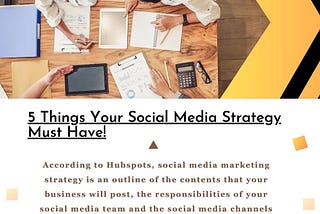 5 Things Your Social Media Strategy Must Have🔥🔥


According to Hubspots, social media marketing…