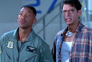 Will Smith and Jeff Goldblum standing next to each other
