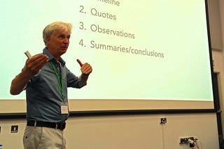 Luuk Sengers talking about the essential elements of a story. Photo by Pupul Chatterjee