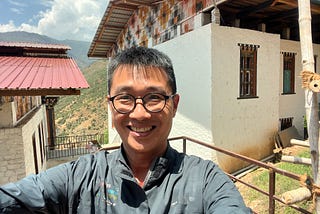 The author up in one of the mountains in Paro, Bhutan.