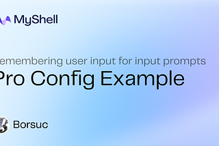 Pro Config Example: Remembering user input for input prompts