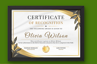 I will professional custom any type of certificate designs
