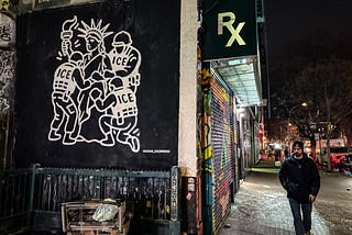 A mural at the 2nd Avenue Subway stop in New York City depict three ICE officers assaulting the Statue of Liberty.