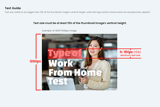 [Guideline Update] Text size in the thumbnail image must be at least 15% of the vertical height of…