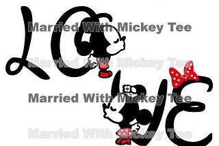 Etsy  SVG matching design for couple love lo ve soulmate with Mickey Mouse and Minnie cute red polka dotted bow