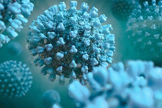 Close up of the coronavirus mutation.