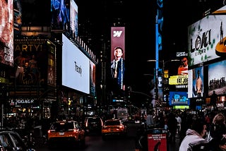 I somehow ended up in New York Times Square’s tallest billboard