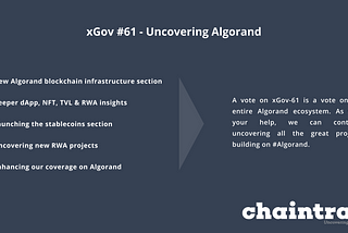 xGov Proposal (#61) — Uncovering Algorand