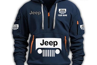 Jeep Custom Name Half Zip Hoodie