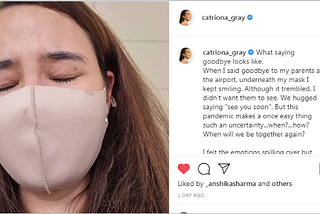 Catriona Gray ,“Please never take the time spent with your family or loved ones for granted,so…