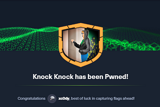 Knock Knock || Hackthebox Walkththrough