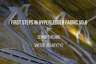 First steps in hyperledger fabric v0.6