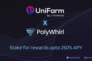 [Guide] UniFarm is Live! Stake $WHIRL and farm