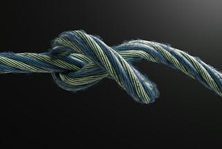 Slack rope with a loosened knot, symbolizing reduced strain and systems returning to cooperation