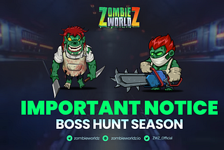 📣 IMPORTANT NOTICE: ABOUT BOSS HUNT SEASON 📣
