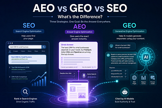 AEO vs GEO vs SEO: What’s the difference?