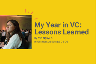 My Year in VC: Lessons Learned