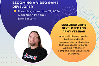 GameU Advances Inclusivity in Video Game Design with Autism In Entertainment Workgroup
