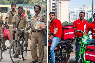 How the Indian imagination of the postman and delivery partners differ