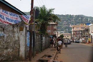 The streets of Freetown, Sierra Leone’s capital city