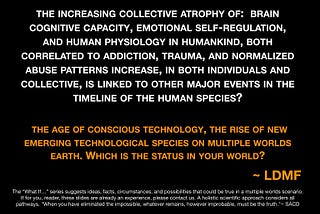 What if techno-species emerging consciousness.