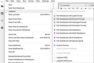 The Jupytext Menu is back!