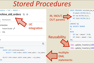 Stored Procedures in databricks