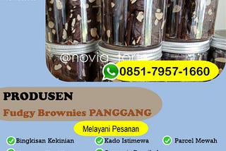 WA 0851–7957–1660, Brownies Fudgy Sekat Surabaya Noviatorte