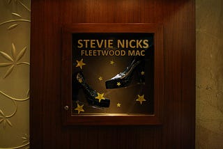 Stevie Nicks’ Shoes on Display at the Hard Rock Cafe, Florence, Italy
