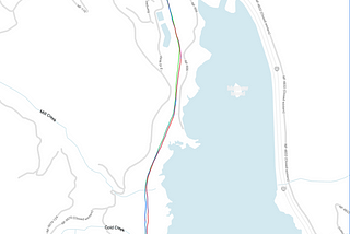 GeoViz visualization of the track