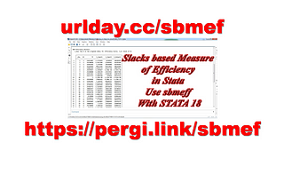 Slacks based Measure of Efficiency in Stata Use sbmeff With STATA 18
Slacks based Measure of…