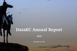 Screenshot of photo header on 2020 DataKC Annual Report