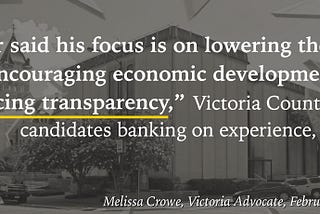 Thoughts on Transparency in Victoria County Government