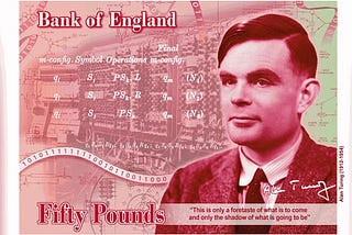 Una (carta)Moneta per Alan Turing