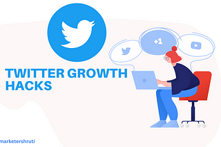 Image of a woman sitting at a desk with a laptop and gaining followers on Twitter through strategic techniques, as discussed in the article. Twitter growth, gaining followers.