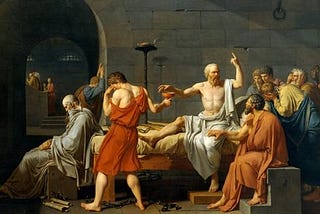 The Death of Socrates, 1787, by Jacques Louis David. Photograph: World History Archive / Alamy