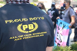 PROUD BOYS RALLY BEHIND RELIGIOUS BIGOTS TO INTIMIDATE MODESTO LGBTQ+ COMMUNITY