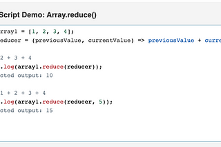 บันทึกคำอธิบายการใช้ Javascript Array.reduce()