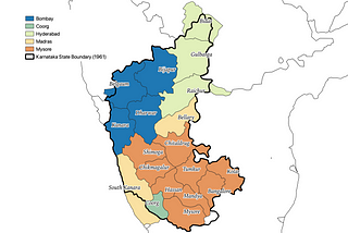 How have Karnataka districts changed since Independence?