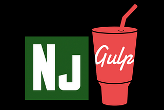 Logos of Js libraries Nunjucks and Gulp