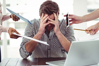 Overworked employee