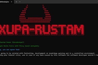 Screenshot of Xupa-Rustam interface