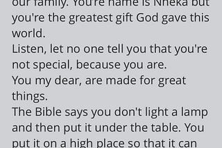 Happy New year: I don’t talk in whispers anymore.