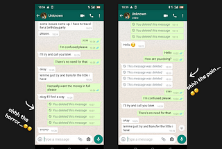 A Faux Pas: Whatsapp’s Delete Message Feature