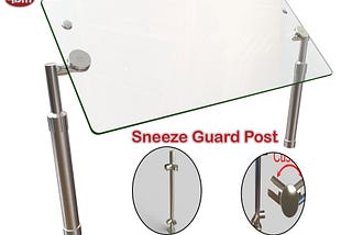 Sneeze guard post — Portable Barrier — ADM Sneezeguards