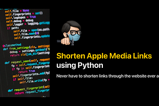 Shorten Apple Media Links with Python